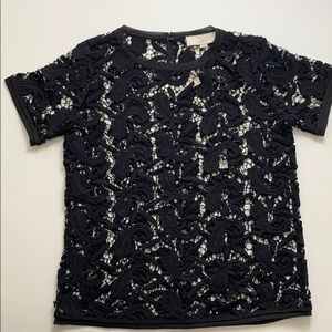 Black Lace Ann Taylor Blouse